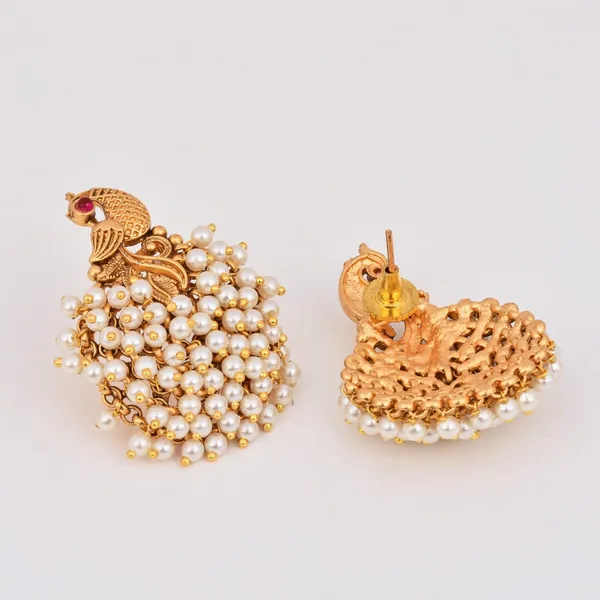 Temple-Style_Gold-Plated_Peacock_Stud_Earrings