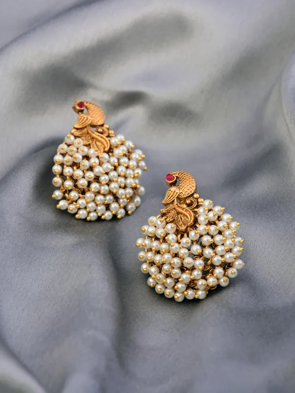 Temple-Style_Gold-Plated_Peacock_Stud_Earrings