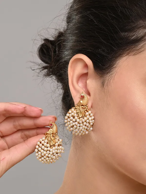 Temple-Style_Gold-Plated_Peacock_Stud_Earrings