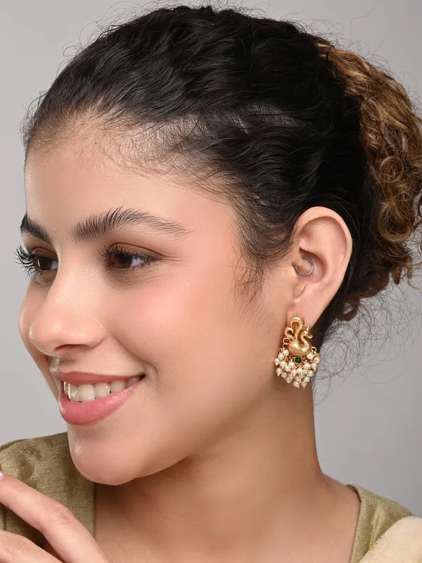 Gold_plated_peacock_Studs