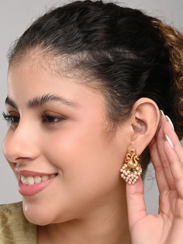 Gold_plated_peacock_Studs