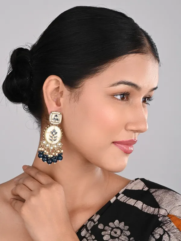 Contemporary_kundan,_MOP_&_Meenakari_Drop_Earring
