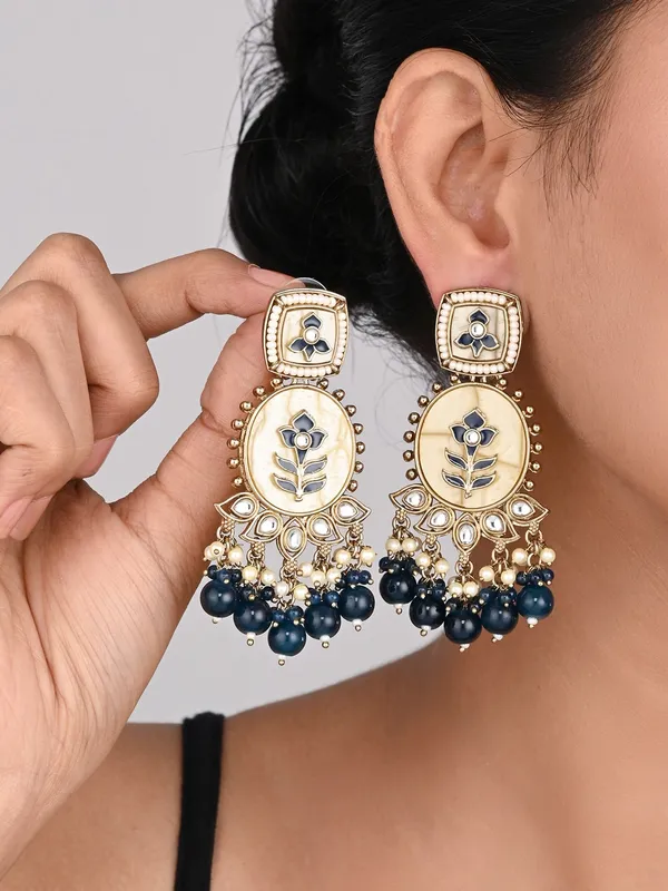 Contemporary_kundan,_MOP_&_Meenakari_Drop_Earring