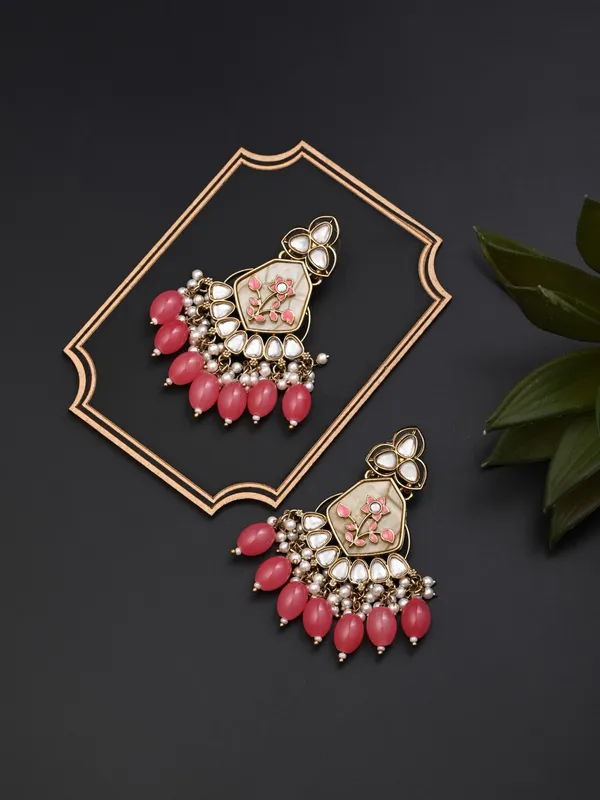 Contemporary_kundan,_MOP_&_Meenakari_chandbali_Earring