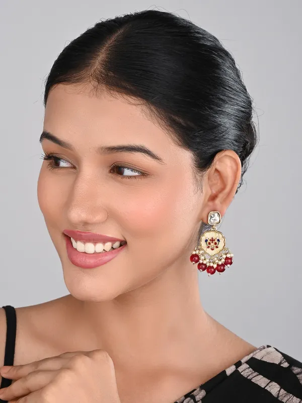 Contemporary_kundan,_MOP_&_Meenakari_Drop_Earring