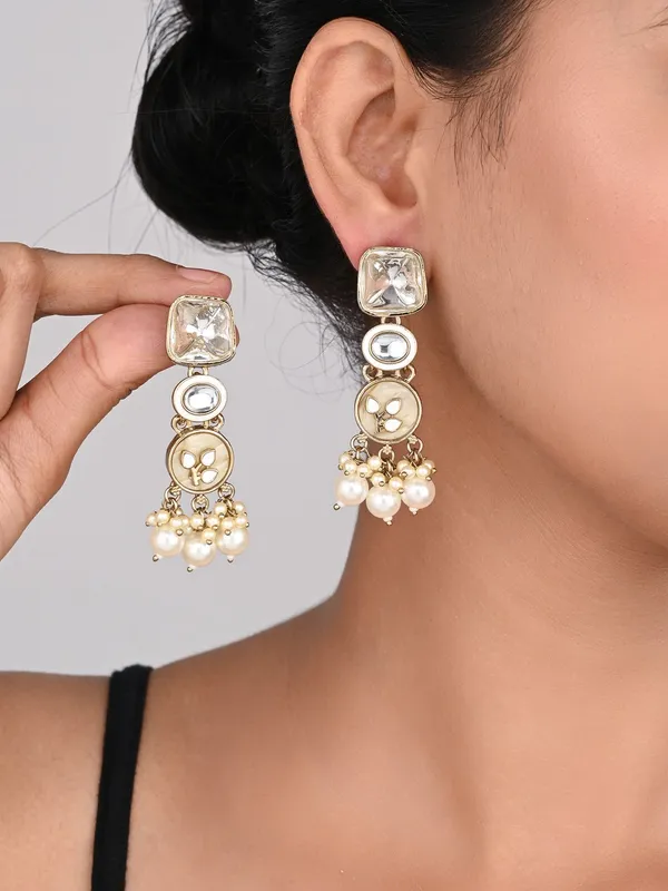 Meenakari_&_Kundan_Drop_Earring_gold_&_white