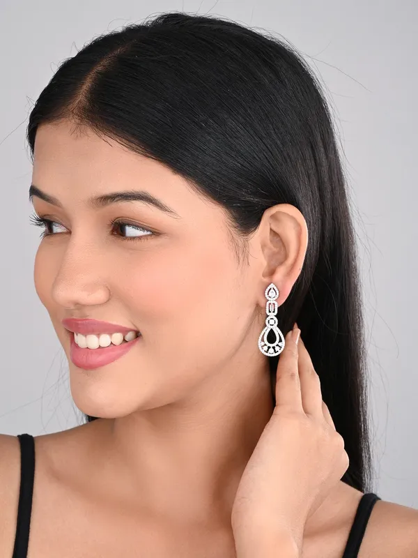 Rhodium-Plated_Teardrop_Earrings