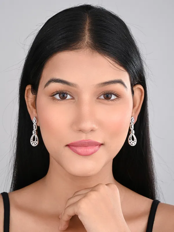 Rhodium-Plated_Teardrop_Earrings