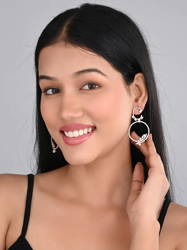 Rhodium-Plated_Circular_drop_earring