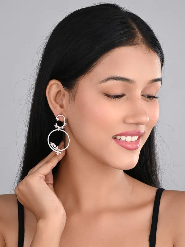 Rhodium-Plated_Circular_drop_earring