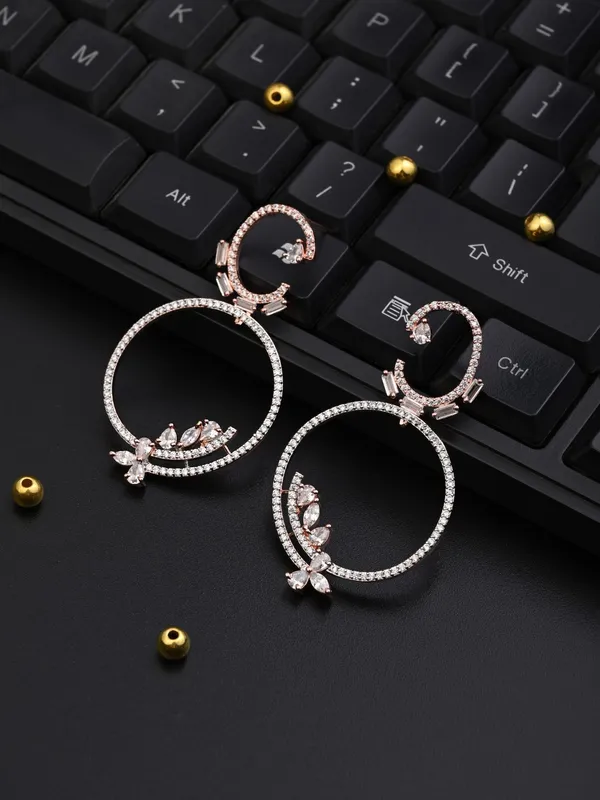 Rhodium-Plated_Circular_drop_earring