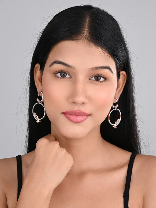 Rhodium-Plated_Circular_drop_earring