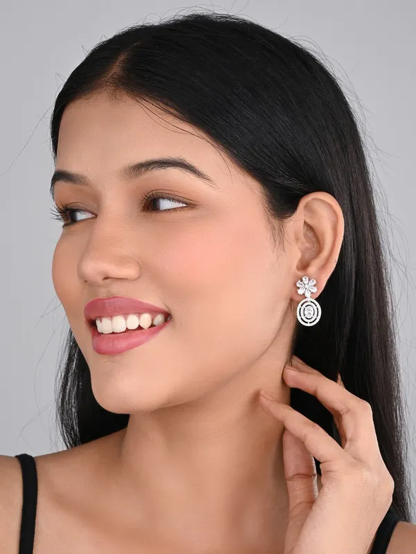 Rose_Gold_plated_Flower_Oval_drop_Earring