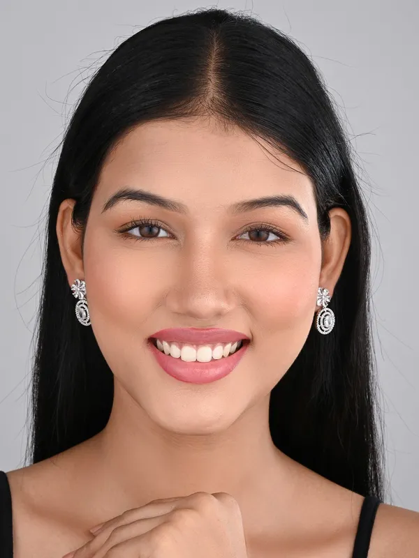 Rose_Gold_plated_Flower_Oval_drop_Earring