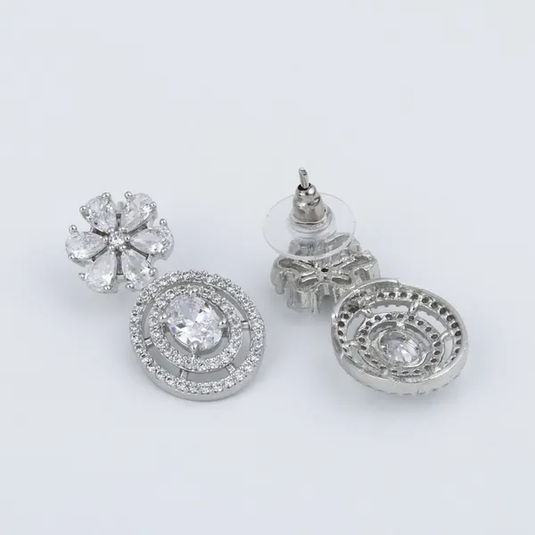 Rose_Gold_plated_Flower_Oval_drop_Earring