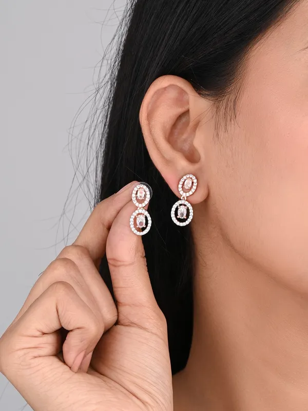 Rhodium__plated_Oval_drop_Earring_Silver