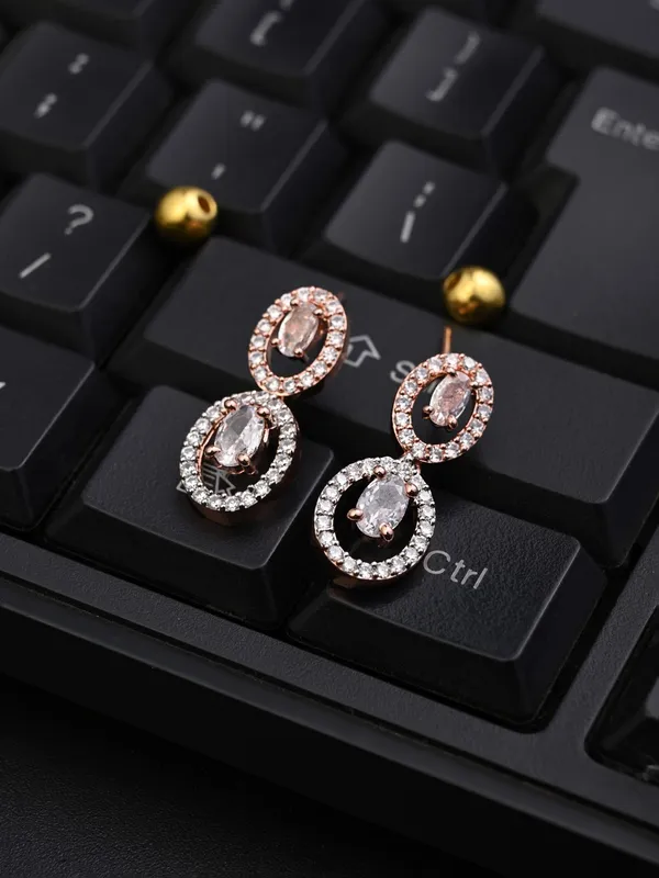 Rhodium__plated_Oval_drop_Earring_Silver