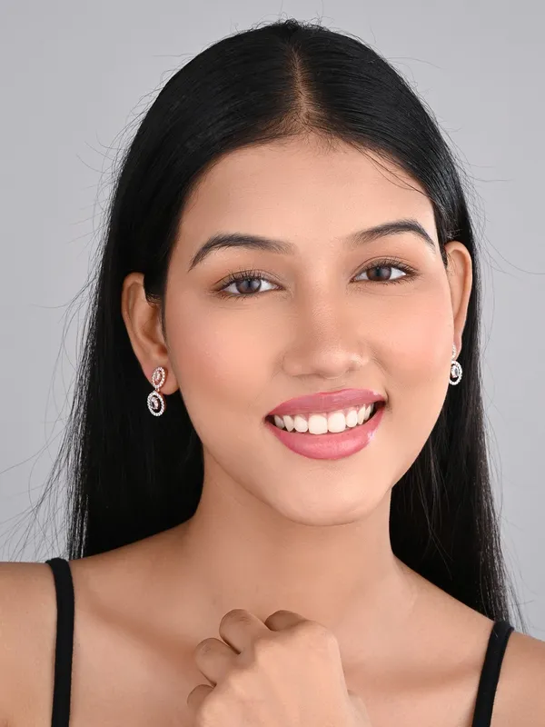Rhodium__plated_Oval_drop_Earring_Silver