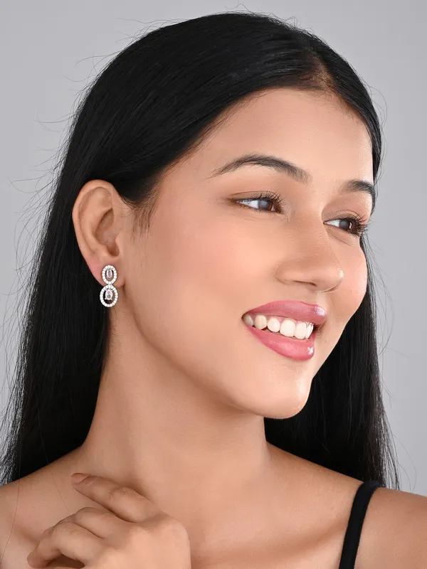 Rhodium__plated_Oval_drop_Earring_Silver