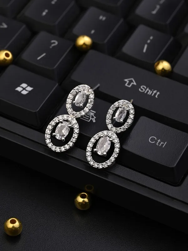 Rhodium_Plated_Oval_Drop_Earring_Silver