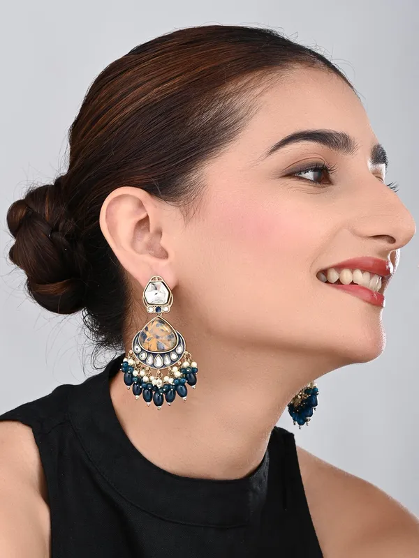Gold_plated_two_tone_Drop_Earring
