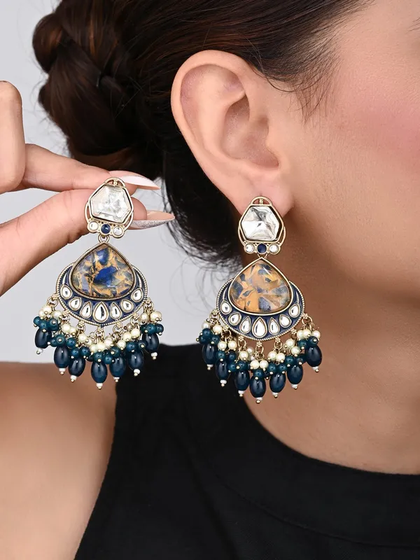 Gold_plated_two_tone_Drop_Earring
