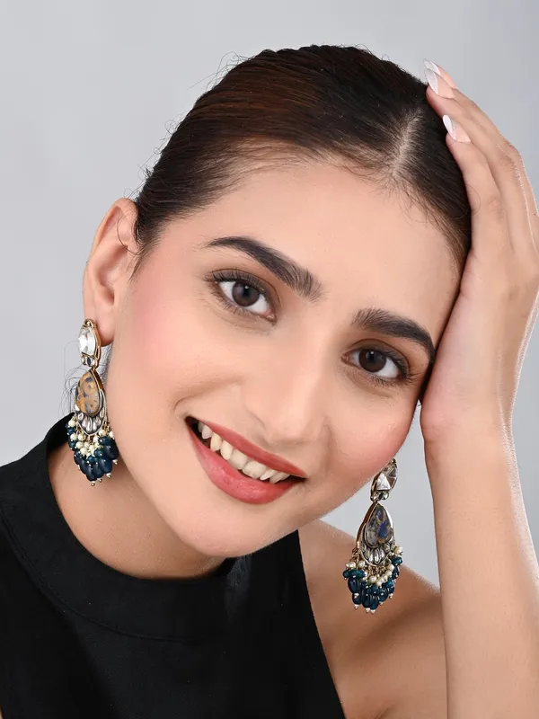 Gold_plated_two_tone_Drop_Earring