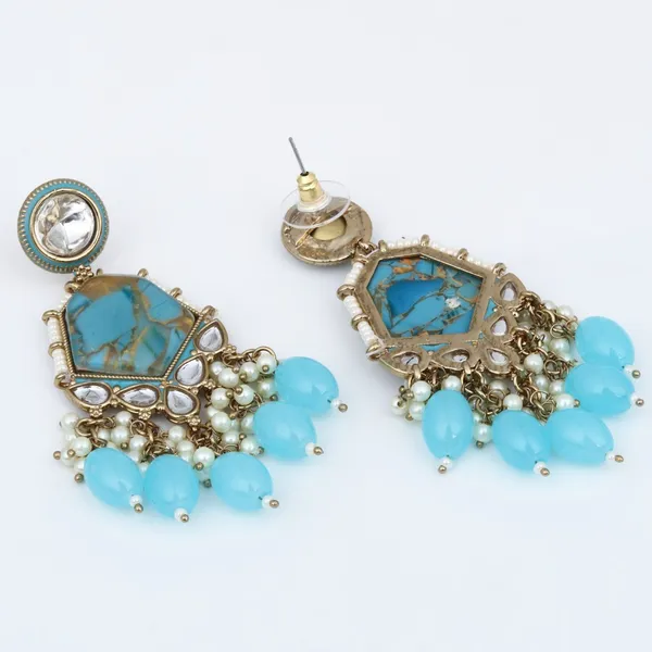 Gold_plated_two_tone_Geometric_stone_drop_earring