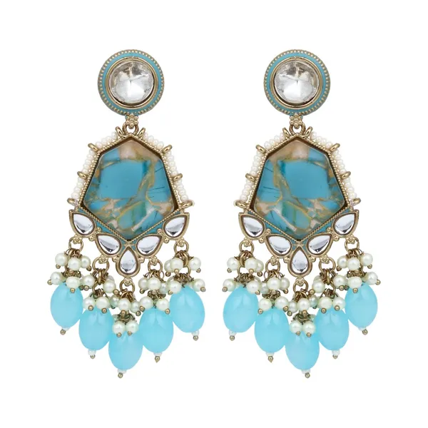 Gold_plated_two_tone_Geometric_stone_drop_earring