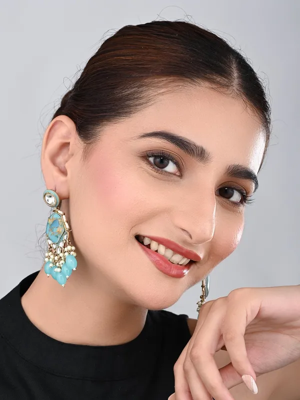Gold_Plated_Two_Tone_Geometric_Stone_Drop_Earring