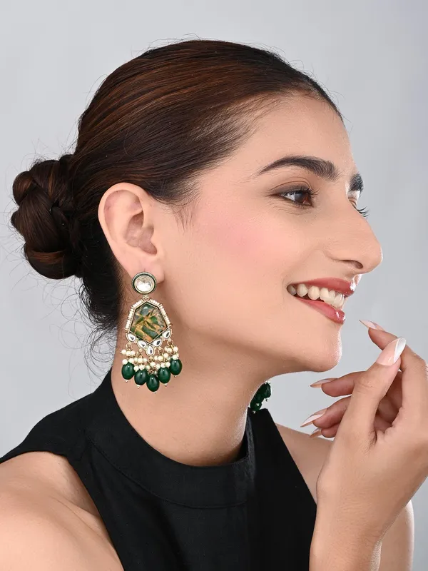 Gold_plated_two_tone_Geometric_stone_drop_earring