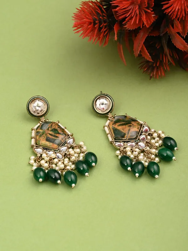 Gold_plated_two_tone_Geometric_stone_drop_earring