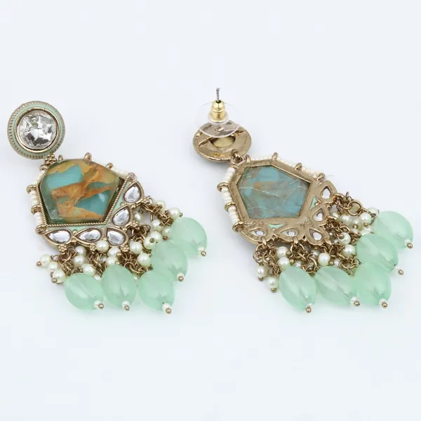 Gold_plated_two_tone_Geometric_stone_drop_earring