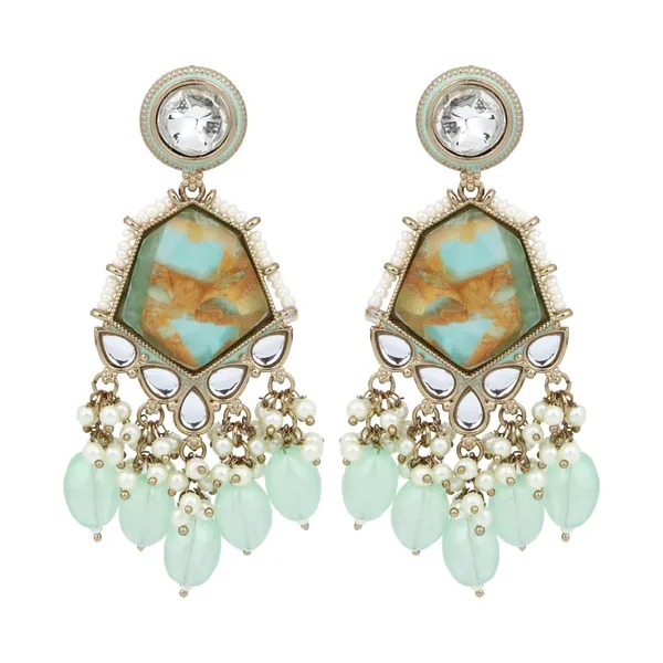 Gold_plated_two_tone_Geometric_stone_drop_earring