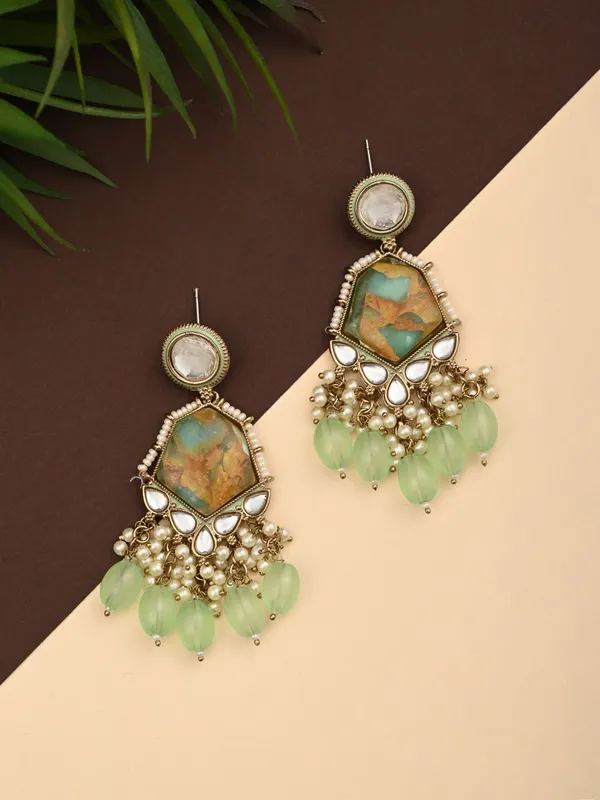 Gold_Plated_Two_Tone_Geometric_Stone_Drop_Earring