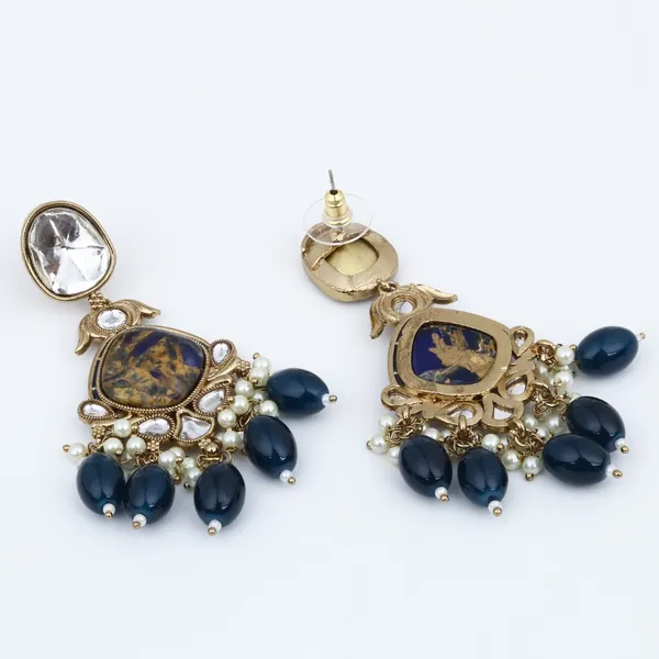 Gold_plated_two_tone_Pear_shaped_stone_drop_earring