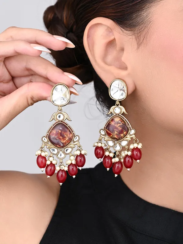 Gold_plated_two_tone_Pear_shaped_stone_drop_earring