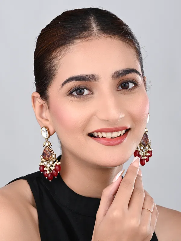 Gold_plated_two_tone_Pear_shaped_stone_drop_earring
