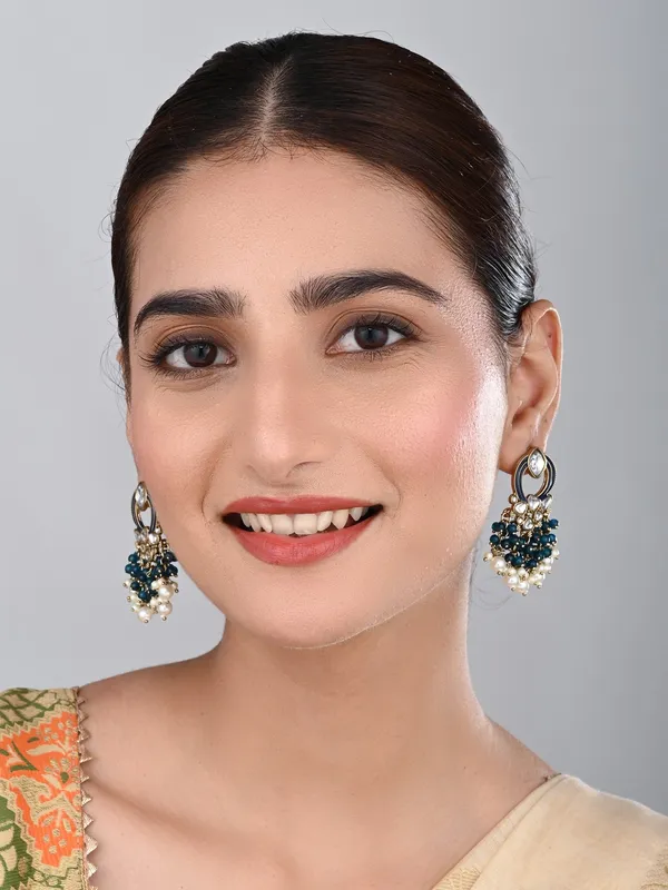 Gold-Plated_Meenakari_Stud_Earrings_with_Kundan_&_Pearl_Cluster_drops