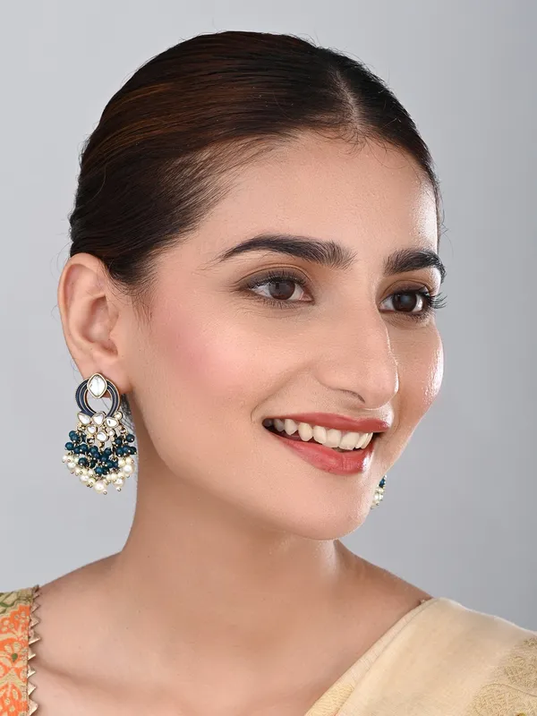 Gold-Plated_Meenakari_Stud_Earrings_with_Kundan_&_Pearl_Cluster_drops