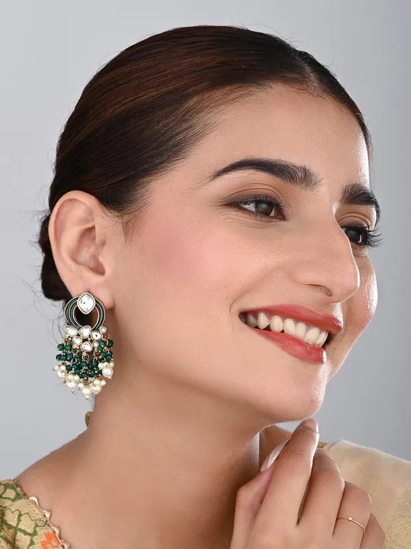 Gold-Plated_Meenakari_Stud_Earrings_with_Kundan_&_Pearl_Cluster_drops