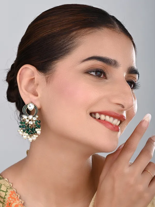 Gold-Plated_Meenakari_Stud_Earrings_with_Kundan_&_Pearl_Cluster_drops
