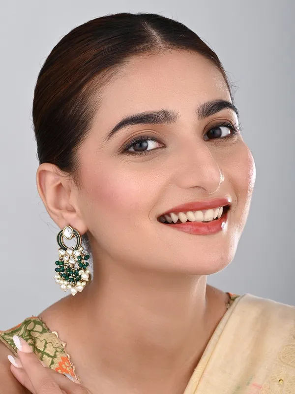 Gold-Plated_Meenakari_Stud_Earrings_with_Kundan_&_Pearl_Cluster_drops