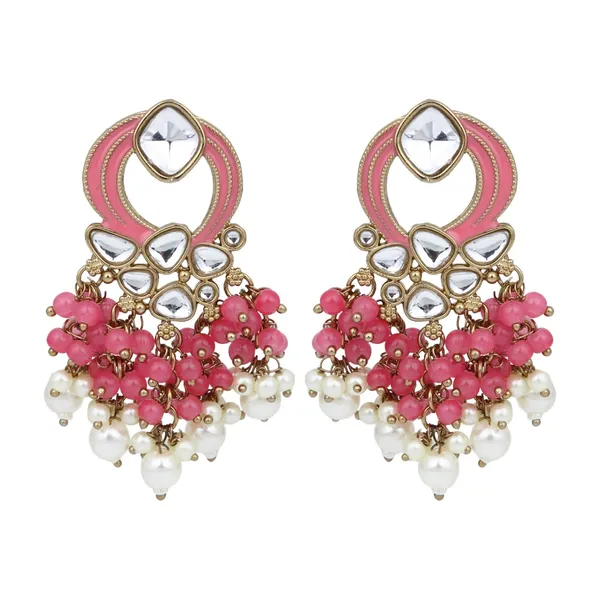 Gold-Plated_Meenakari_Stud_Earrings_with_Kundan_&_Pearl_Cluster_drops