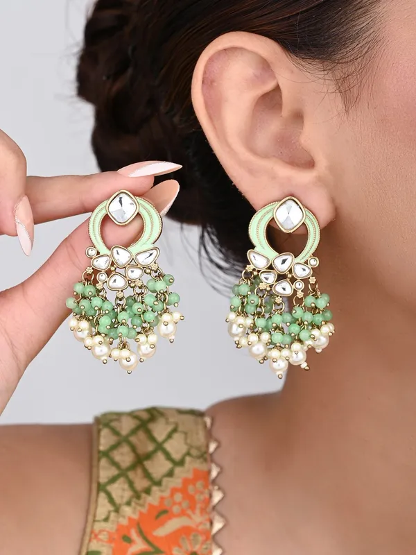 Gold-Plated_Meenakari_Stud_Earrings_with_Kundan_&_Pearl_Cluster_drops
