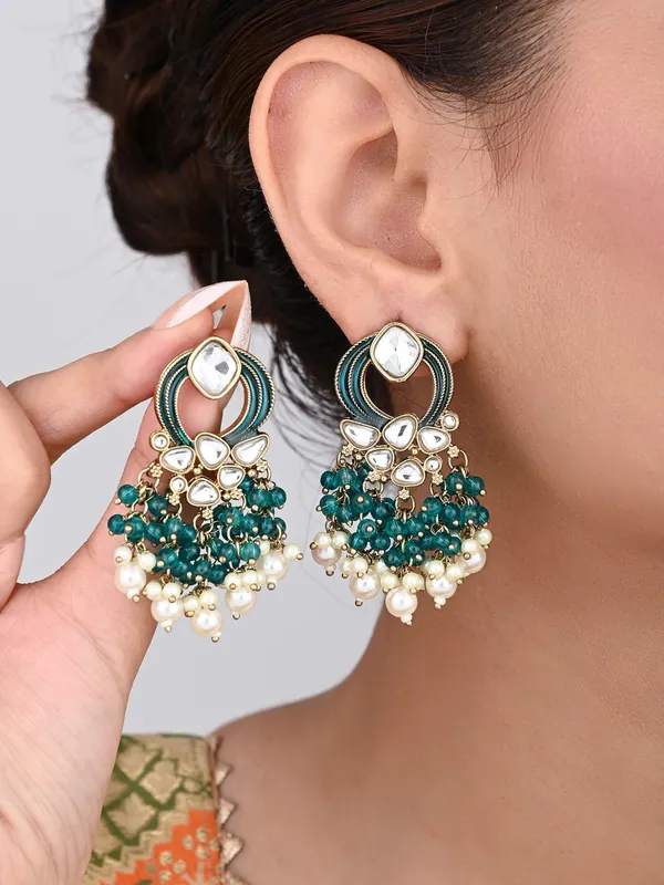 Gold-Plated_Meenakari_Stud_Earrings_with_Kundan_&_Pearl_Cluster_drops