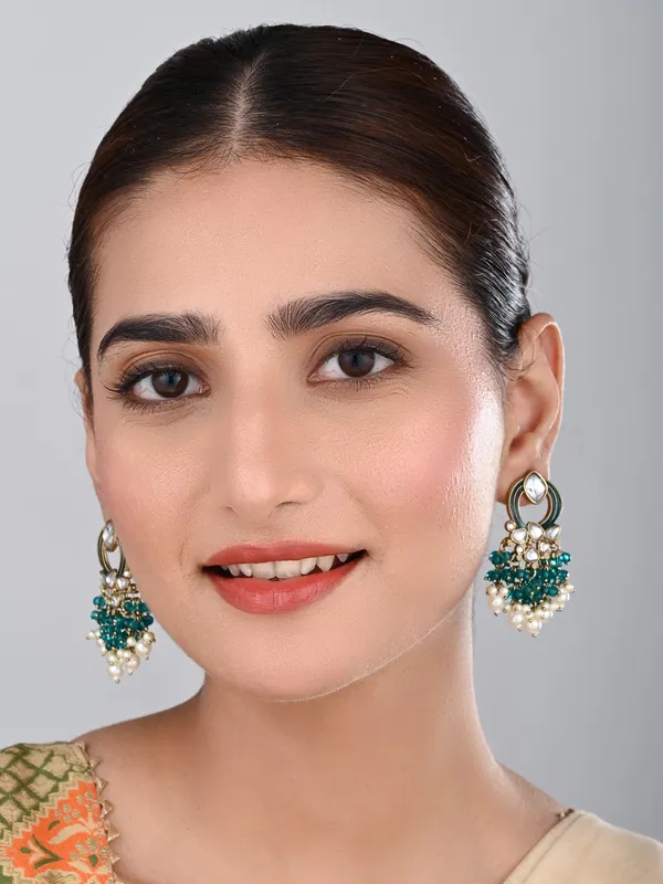 Gold-Plated_Meenakari_Stud_Earrings_with_Kundan_&_Pearl_Cluster_drops