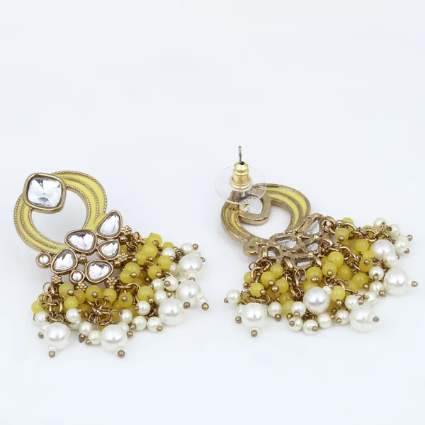 Gold-Plated_Meenakari_Stud_Earrings_with_Kundan_&_Pearl_Cluster_drops