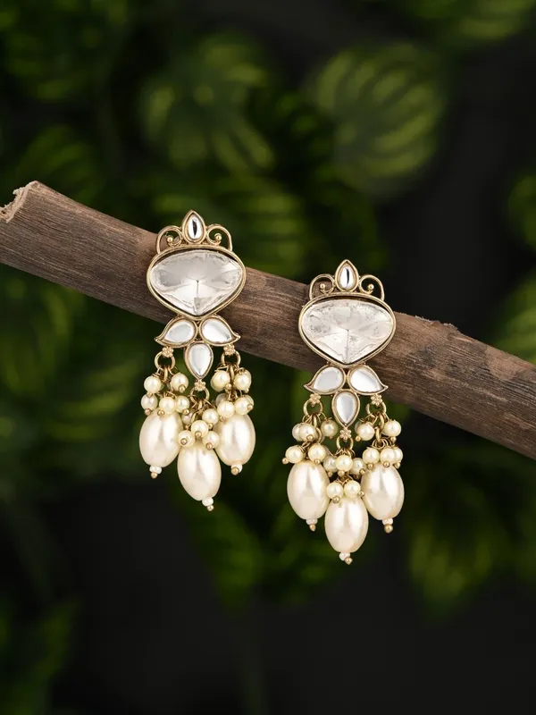 Gold_Plated_Kundan_&_Pearl_Drop_Earrings