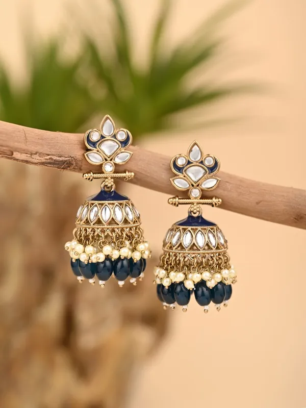 Gold_plated_Kundan_&_Meenakari_Jhumka_Earrings